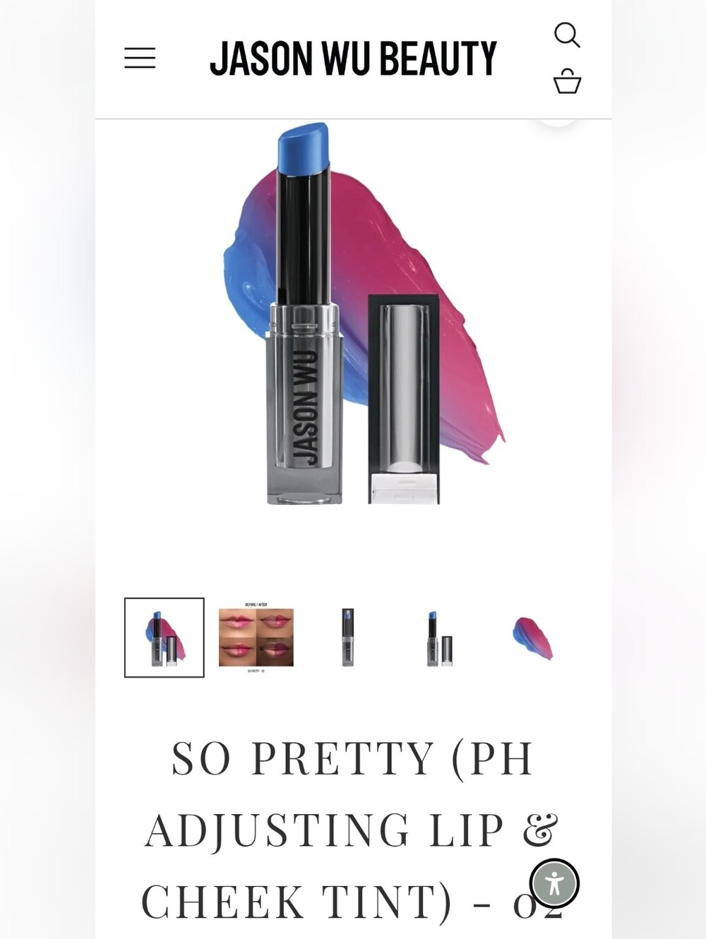 Jason Wu Dual-Tone Blue and Pink pH Lip & Cheek Tint